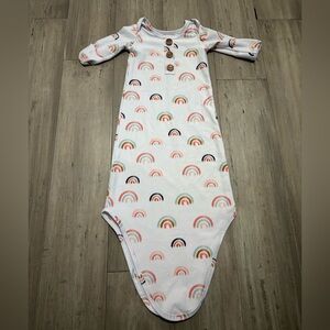 Caden Lane Rainbow 0-3 Months knotted gown